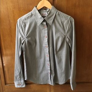 NWOT Bill Blass Jeans Stretch Button Down Shirt